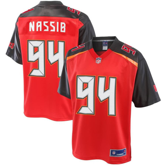 [FULLY STITCHED] Tampa Bay Buccaneers Carl Nassib Red Style 5 Limited Football Jersey 