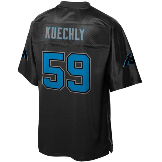[FULLY STITCHED] Carolina Panthers Luke Kuechly Reverse Black Style 2 Limited Football Jersey 