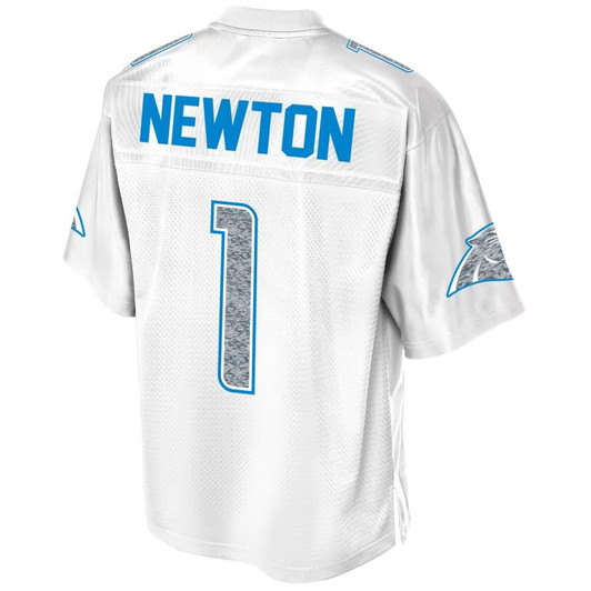 [FULLY STITCHED] Carolina Panthers Cam Newton White Out White Limited Football Jersey 