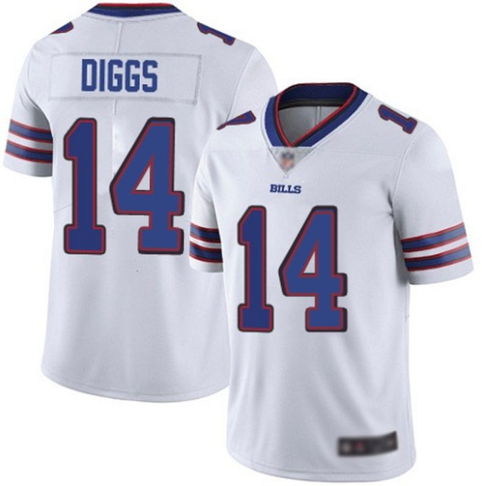 [FULLY STITCHED] #14 Buffalo Bills Stefon Diggs 2020 White Limited Football Jersey 