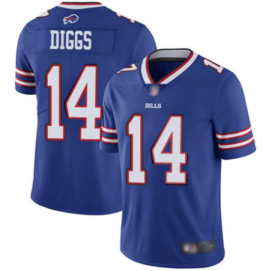 [FULLY STITCHED] #14 Buffalo Bills Stefon Diggs 2020 Cobalt Limited Football Jersey 
