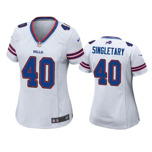 [FULLY STITCHED] Buffalo Bills Devin Singletary 2019 Draft White Limited Football Jersey 