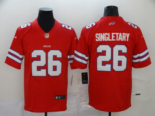 [FULLY STITCHED] #26 Buffalo Bills Devin Singletary 2020 Red Style 2 Limited Football Jersey 