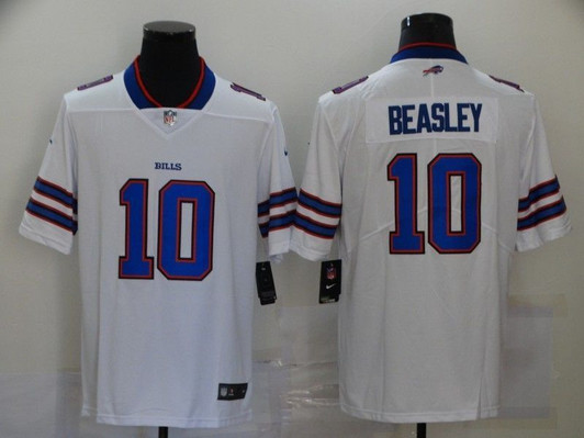 [FULLY STITCHED] #10 Buffalo Bills Cole Beasley 2020 White Limited Football Jersey 
