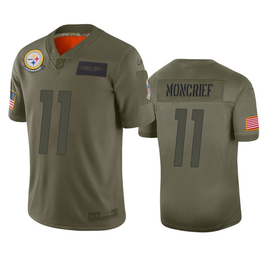 [FULLY STITCHED] Pittsburgh Steelers Donte Moncrief Camo 2019 Salute To Service Limited Football Jersey 