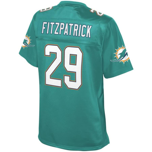 [FULLY STITCHED] Miami Dolphins Minkah Fitzpatrick Aqua Style 4 Limited Football Jersey 