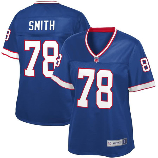 [FULLY STITCHED] Buffalo Bills Bruce Smith Royal Style 4 Limited Football Jersey 