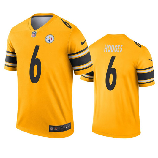 [FULLY STITCHED] Pittsburgh Steelers Devlin Hodges Gold Inverted Limited Football Jersey 