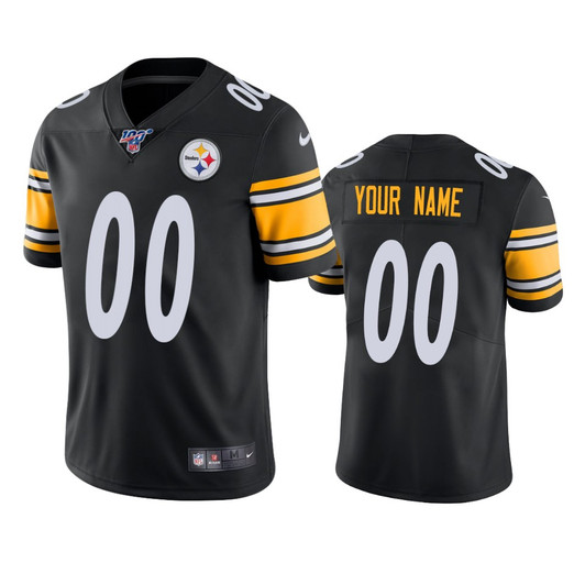 [FULLY STITCHED] Pittsburgh Steelers Black 100th Season Limited Football Jersey 