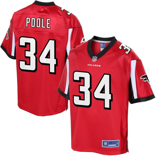 [FULLY STITCHED] Atlanta Falcons Brian Poole Red Limited Football Jersey 