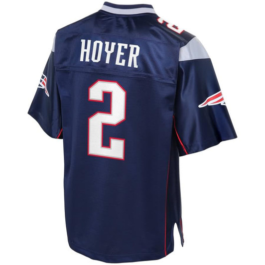 [FULLY STITCHED] New England Patriots Brian Hoyer Navy Style 3 Limited Football Jersey 