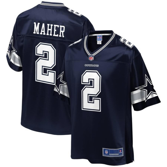 [FULLY STITCHED] Dallas Cowboys Brett Maher American Navy Limited Football Jersey 