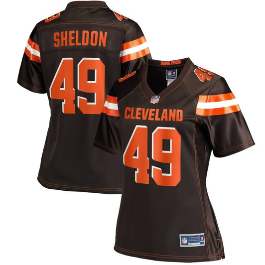 [FULLY STITCHED] Cleveland Browns Brady Sheldon Brown Limited Football Jersey 