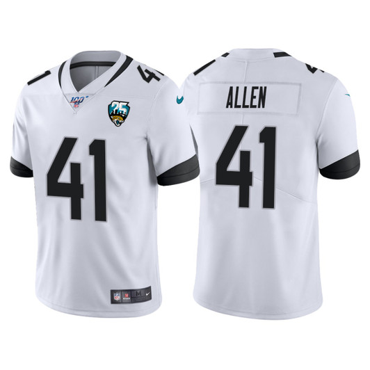 [FULLY STITCHED] Jacksonville Jaguars 25th Anniversary Josh Allen White Limited Football Jersey 