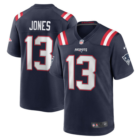 [FULLY STITCHED] New England Patriots Jack Jones Navy Style 4 Limited Football Jersey 
