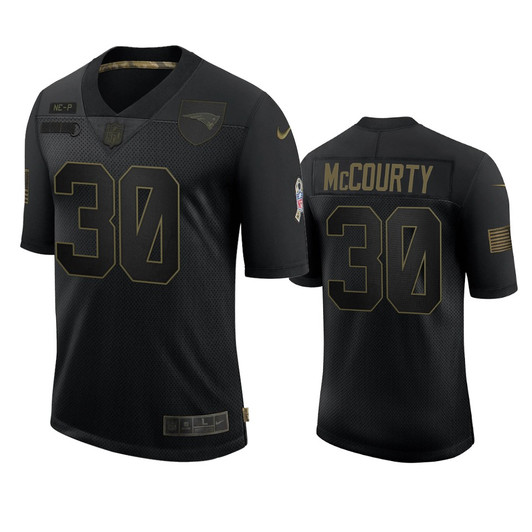 [FULLY STITCHED] New England Patriots Jason Mccourty Black 2020 Salute To Service Limited Football Jersey 