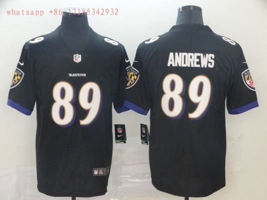 [FULLY STITCHED] #89 Baltimore Ravens Mark Andrews 2020 Black Style 2 Limited Football Jersey 