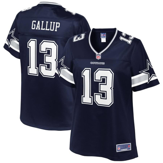 [FULLY STITCHED] Dallas Cowboys Michael Gallup Navy Style 4 Limited Football Jersey 