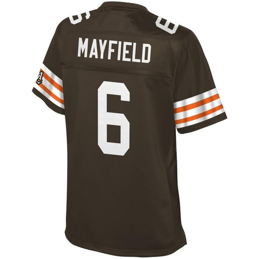 [FULLY STITCHED] Cleveland Browns Baker Mayfield Historic Logo Brown Limited Football Jersey 