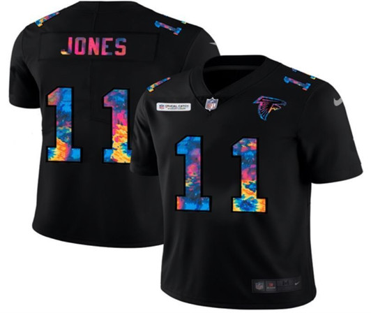 [FULLY STITCHED] #11 Atlanta Falcons Julio Jones 2020 Black Limited Football Jersey 