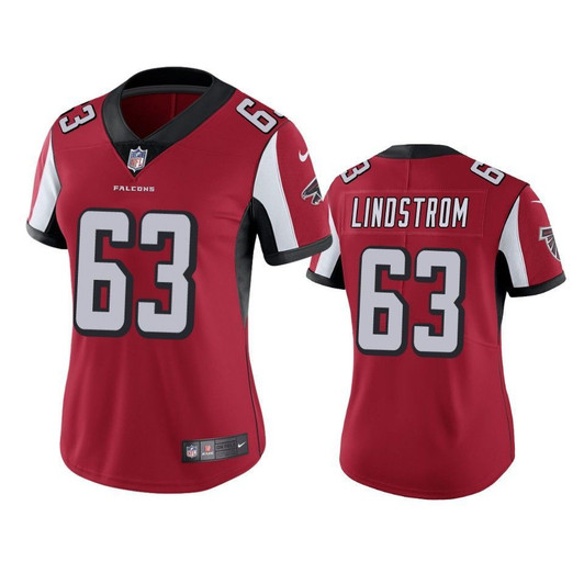 [FULLY STITCHED] Atlanta Falcons Chris Lindstrom 2019 Draft Red Style 2 Limited Football Jersey 