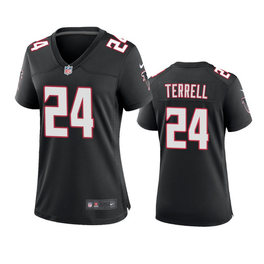 [FULLY STITCHED] Atlanta Falcons Aj Terrell Black 2020 Draft Throwback Limited Football Jersey 