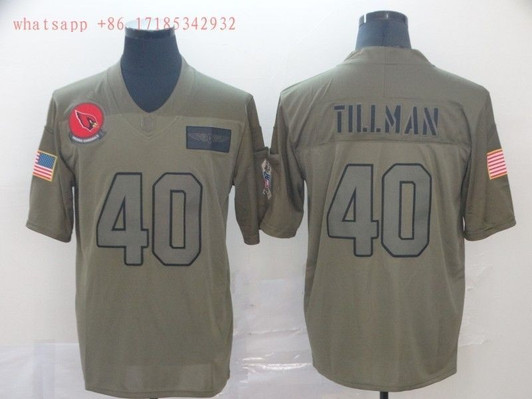 [FULLY STITCHED] #40 Arizona Cardinals Pat Tillman 2020 Grey Limited Football Jersey 