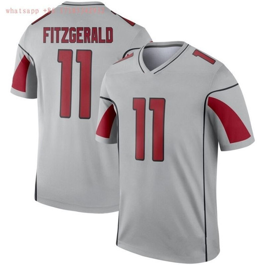 [FULLY STITCHED] #11 Arizona Cardinals Larry Fitzgerald 2020 Grey Limited Football Jersey 
