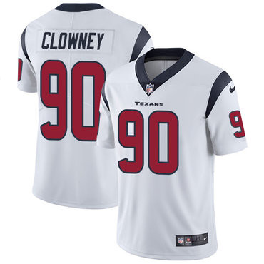 [FULLY STITCHED] #90 Houston Texans Jadeveon Clowney White Limited Football Jersey 