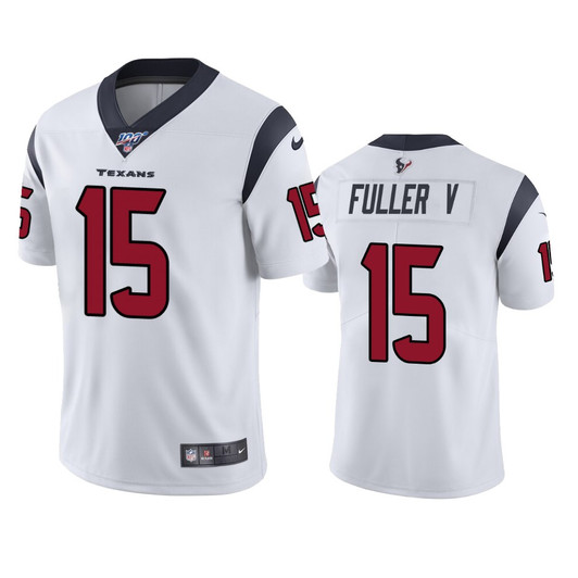 [FULLY STITCHED] Houston Texans Will Fuller V White 100th Season Limited Football Jersey 