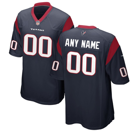 [FULLY STITCHED] Houston Texans Navy Style 5 Limited Football Jersey 