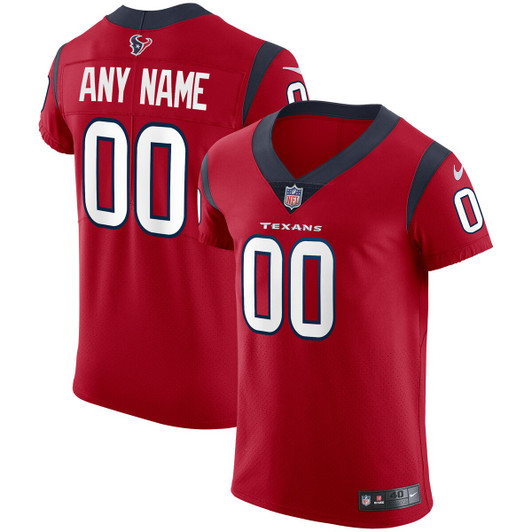 [FULLY STITCHED] Houston Texans Red Style 3 Limited Football Jersey 