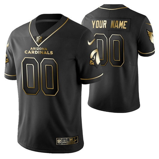 [FULLY STITCHED] Arizona Cardinals 2021 Golden Edition Black Limited Football Jersey 