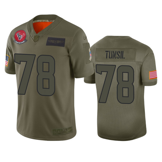 [FULLY STITCHED] Houston Texans Laremy Tunsil Camo 2019 Salute To Service Limited Football Jersey 