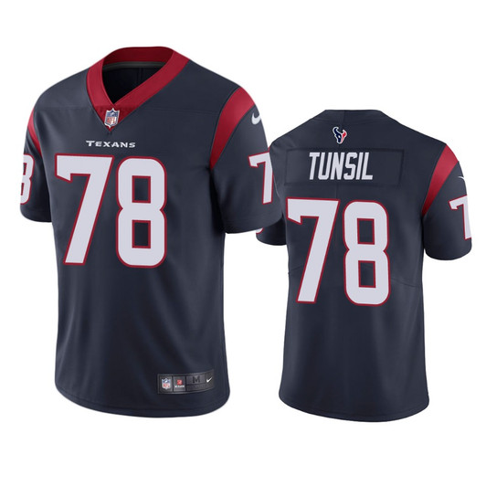 [FULLY STITCHED] Houston Texans Laremy Tunsil Navy Style 3 Limited Football Jersey 