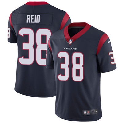 [FULLY STITCHED] #38 Houston Texans Justin Reid Navy Blue Limited Football Jersey 