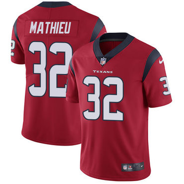 [FULLY STITCHED] #32 Houston Texans Tyrann Mathieu Red Alternate Limited Football Jersey 