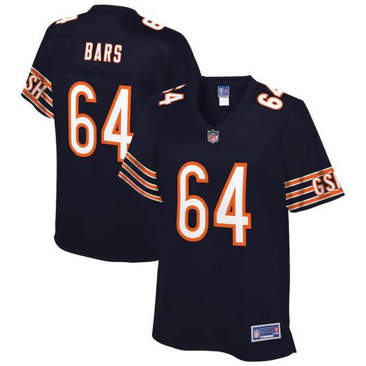 [FULLY STITCHED] Chicago Bears Alex Bars Navy Limited Football Jersey 
