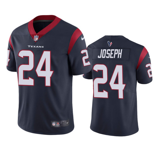[FULLY STITCHED] #24 Houston Texans Johnathan Joseph Navy Limited Football Jersey 