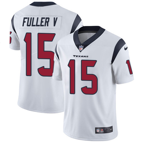 [FULLY STITCHED] #15 Houston Texans Will Fuller V White Limited Football Jersey 