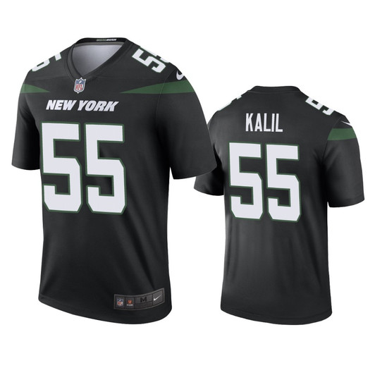 [FULLY STITCHED] New York Jets Ryan Kalil Black Color Rush Limited Football Jersey 