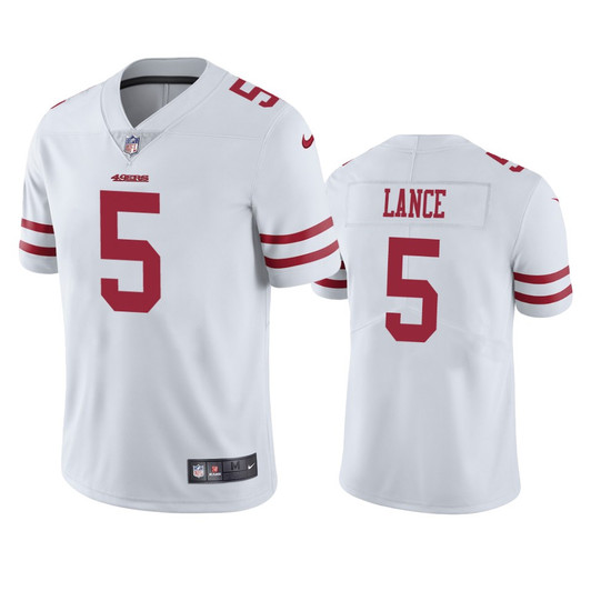 [FULLY STITCHED] San Francisco 49ers Trey Lance 2021 Draft White Limited Football Jersey 