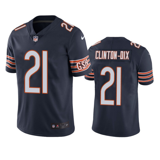 [FULLY STITCHED] Chicago Bears Ha Ha Clinton DIX Navy Limited Football Jersey 