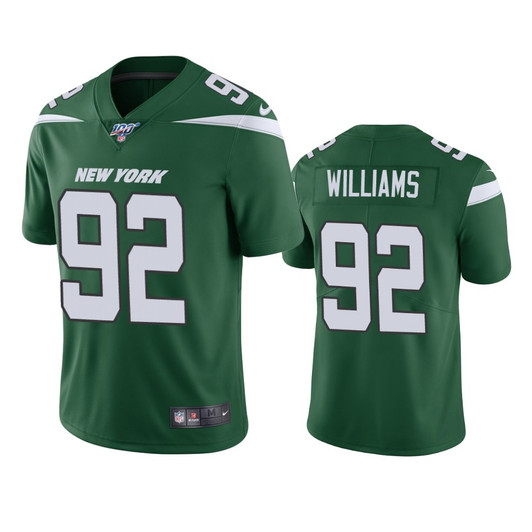 [FULLY STITCHED] New York Jets Leonard Williams Green 100th Season Limited Football Jersey 