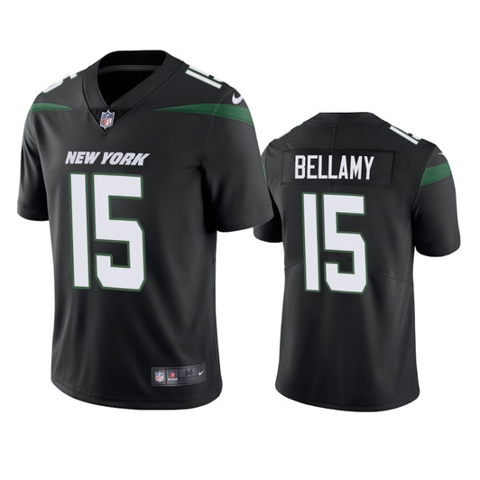 [FULLY STITCHED] #15 New York Jets Josh Bellamy Black Limited Football Jersey 