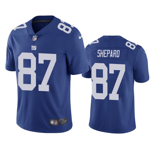 [FULLY STITCHED] New York Giants Sterling Shepard Royal Style 6 Limited Football Jersey 