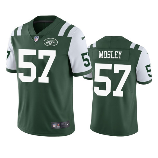 [FULLY STITCHED] #57 New York Jets Cj Mosley Green Style 4 Limited Football Jersey 