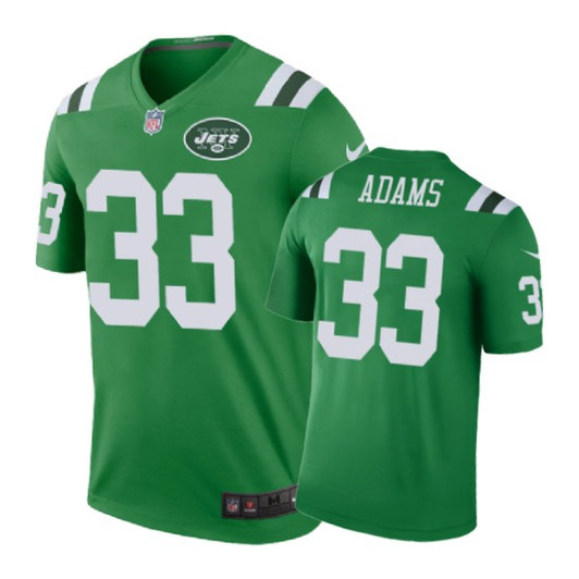 [FULLY STITCHED] #33 New York Jets Jamal Adams Color Rush Green Limited Football Jersey 