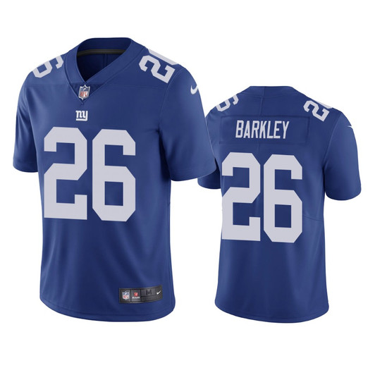 [FULLY STITCHED] New York Giants Saquon Barkley Royal Style 2 Limited Football Jersey 