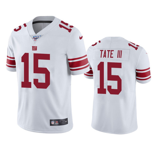 [FULLY STITCHED] New York Giants Golden Tate White 100th Season Limited Football Jersey 